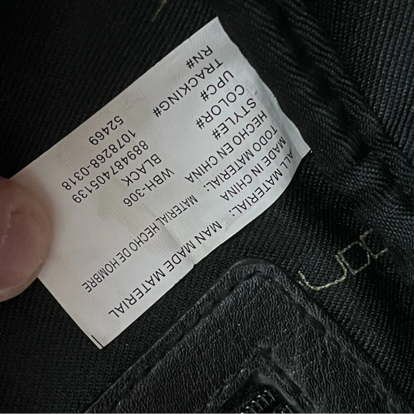 Big Buddha Backpack Purse Black Vegan Leather 9x11x5 Gold Hardware N85 - Picture 6 of 8